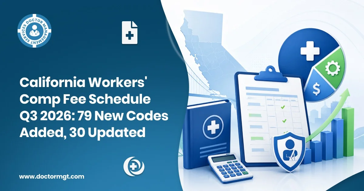 California Workers' Comp Fee Schedule Q3 2026